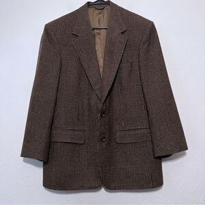 VTG Thos. David houndstooth 100% Cashmere sport coat blazer SZ 47